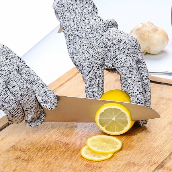 Kuttresistente hansker, 1 par, sikkerhetshansker for håndbeskyttelse på kjøkkenet, østersåpning, fiskefiletbehandling, mandolinskjæring, kjøttskjæring
