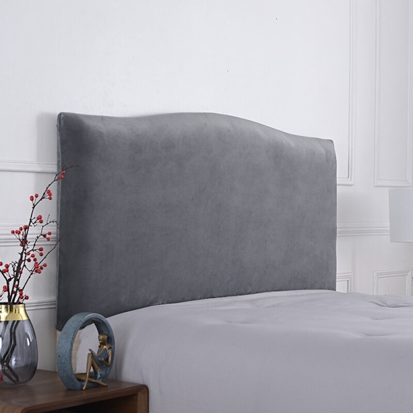 Elastiskt sänggavelöverdrag för sänggavel -150 cm- för säng 140-170 cm, grå