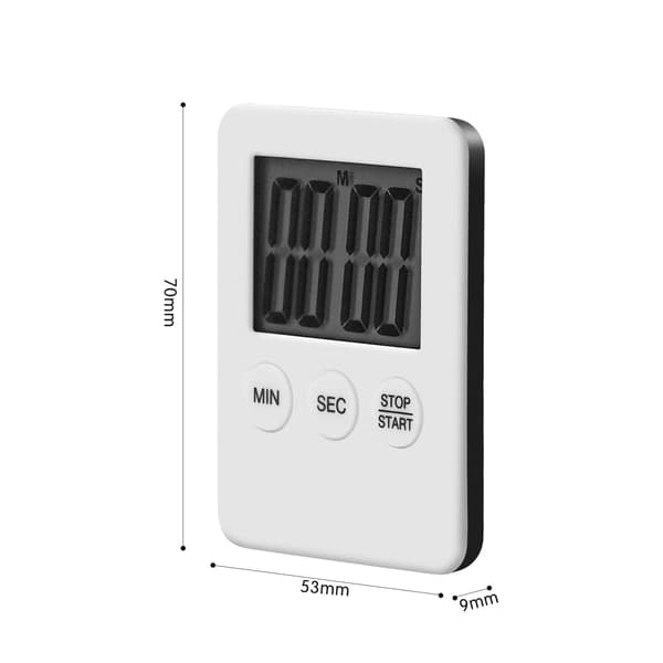 4 st digital kökstimer Mini magnetisk kökstimer LED nedräkningstimer för matlagning, spel, matlagning, träning.
