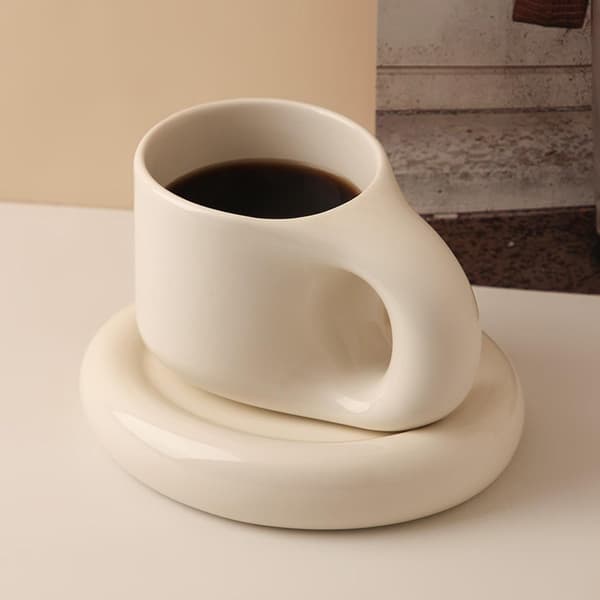 Nordisk Ins Kreativ Mugg Kaffe Kopp Par Kopp Keramik Vattenkopp Kontors Fet Kopp