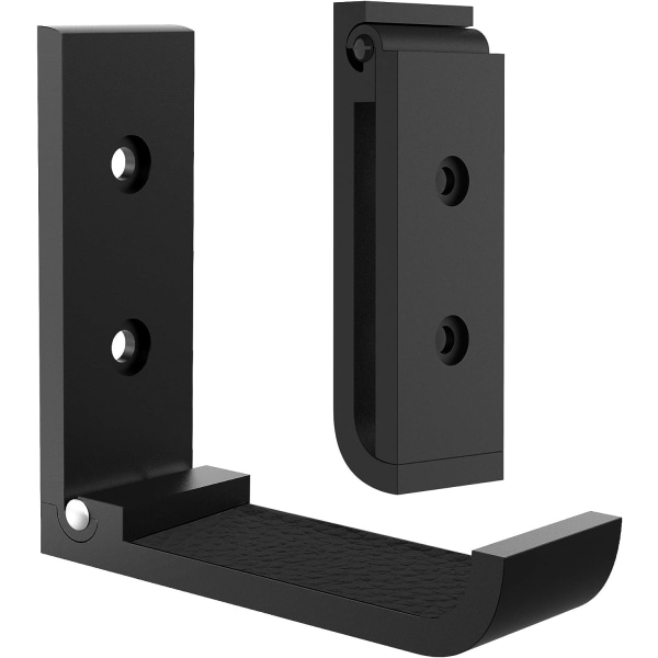 2-pak Foldbar Veggmontert Hodetelefonstativ, Holdbar Aluminium Hodetelefonholder for Universal Gaming Headset, Stativ Kommer med Hodebånd Beskyttende P