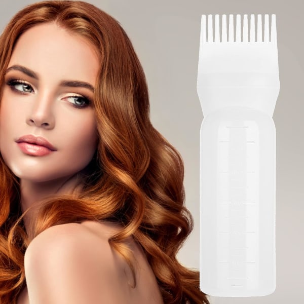 Flaske til hårudstrygning (rød), hårfarve kam applikator essentielt hår