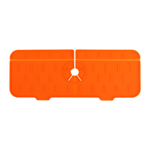 Draonting måtte til vandhanegreb (orange), silikone vandhanemåtte til vask, tørremåtte, køkken, badeværelse, spisestue multifunktionel tørremåtte