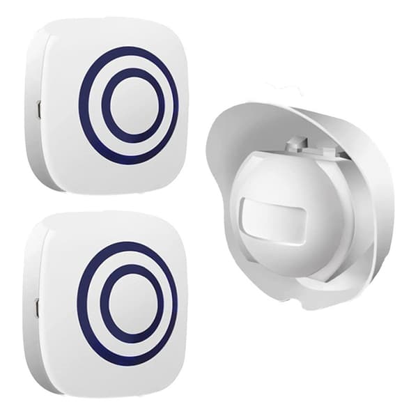Vanntett sensor dørklokke delt velkomst enhet (hvit)