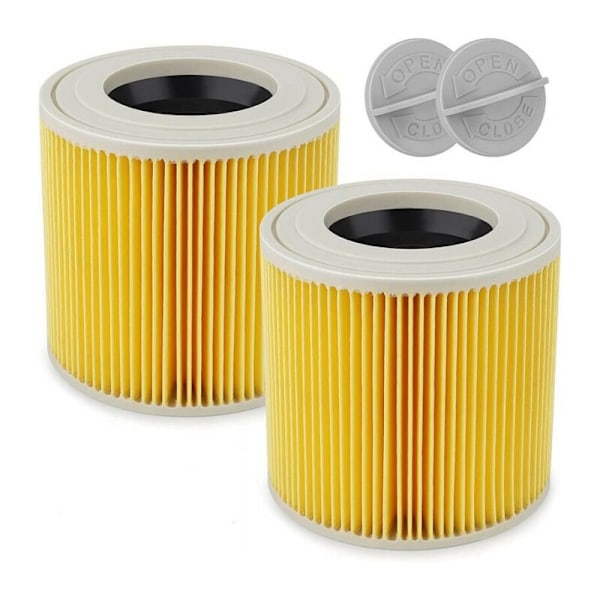 2st Patronfilter för Karcher WD3/WD2, Filterpatrontillbehör för dammsugare WD 2200, WD 2250, WD 3300 m, WD 3500 p, A 2003, A 2004, A 2