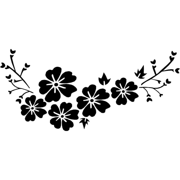 Rep- och blommönster-personliga klistermärken för bil, bilklistermärken, klistermärken som skyddar mot repor, stötfångarklistermärken