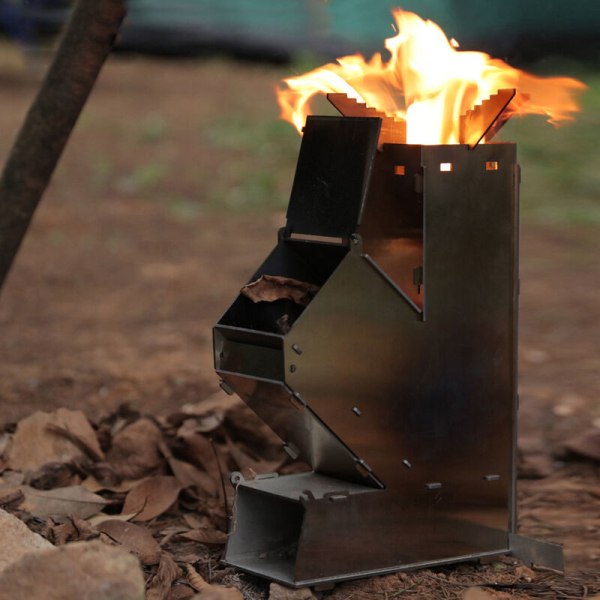 Removable Portable Rocket Stove, Trumpet