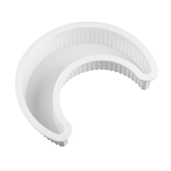 Crescentformet silikone kageform (hvid), kage bageplade, non-stick hurtig udløsning, bageplade til kager