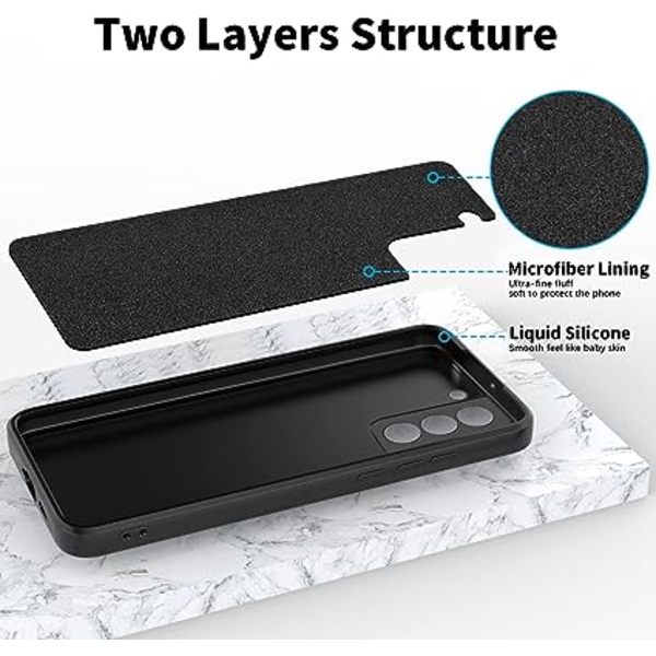 Sort, Kamerabeskyttelsesetui til Samsung Galaxy S22, Samsung S22 5G silikoneetui, stødsikkert beskyttelsescover, slankt, fleksibelt, elegant, høj kvalitet