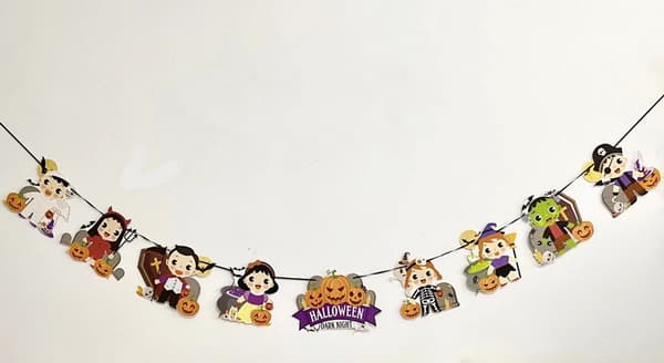 2 stk. Halloween pull flag dekoration kreativ hængende