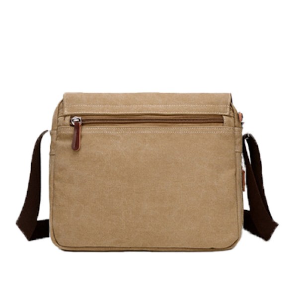 Stor kapacitet canvas herr väska, pendlarväska, axel crossbody väska, enkel casual liten axelväska