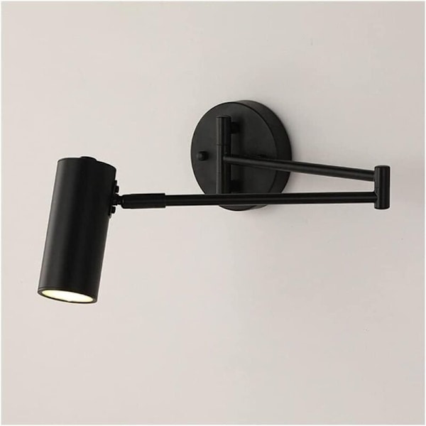 Indendørs Sengelampe, Væg Wash Lys, Minimalistisk Svingarm Justerbar Væglampe med Børstet Finish, Dæmpbar LED Belysning til Soveværelse, Gang, Stue