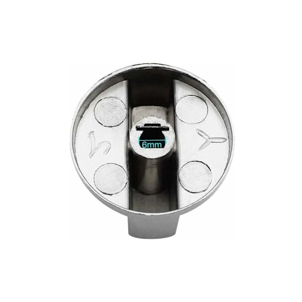 Gassknapper 6mm universal universal universal knapper komfyrknapp sølv gasskomfyrknapper for ovn og gasskomfyr 6 rom