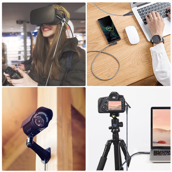 Tiergrade Oculus Quest 2 Link-kabel, 5m USB 3.2 Gen 1 Type C Oculus Link, kompatibel med Oculus Quest, hurtig dataoverførsel og hurtig opladning Oculus Qu