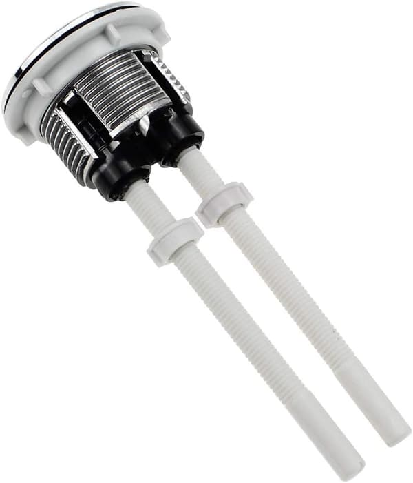 2 st Toalett Tryckknappar Dubbelspolning Knapp 38mm Standard Krom Silverpläterad WC Cistern Knappar