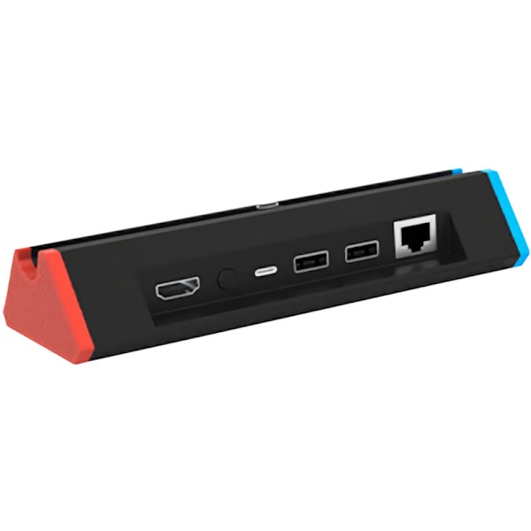 TV-mottagningsstation för Nintendo Switch/Switch OLED, portabel TV-mottagningsstation med LAN 1000 MBS/HD 4K/Port Type C-adapter