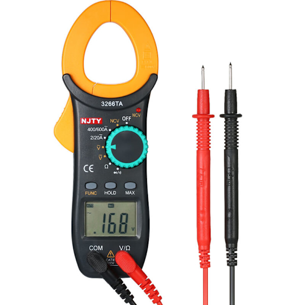Digital amperetang 2000 Automatisk område multimeterpunkter med NCV spenning AC/DC test Ac Bærbar multimeter LCD-skjerm måling DIOD kontinuitet