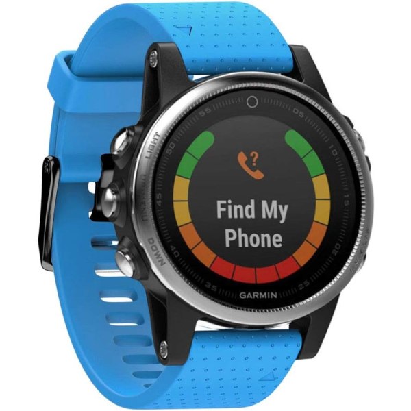 Rem för Garmin Garmin Fenix7S/fenix 6S pro Silikonklocka (Sky Blue Elektropläterat Svart Spänne)