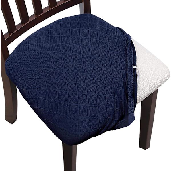 Set med 4 Jacquard-pregede stolsetertrekk Stretch setetrekk for spisestue kontor hotell bryllup