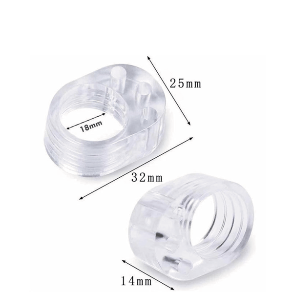 10 dørhåndtak støtfangere (transparent)