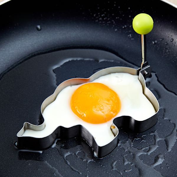 Pony - Rustfrit stål bageomeletform Hjem BÆRBAR Omelet Maker Lille dyr kageform