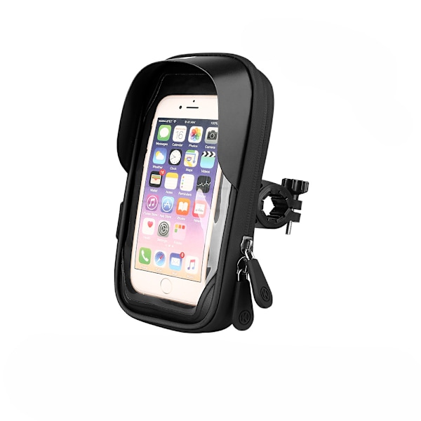 Elektrisk bil mobiltelefonholder motorcykel mountainbike mobiltelefon navigationsholder pakke-vandtæt cykel mobiltelefonholder sort