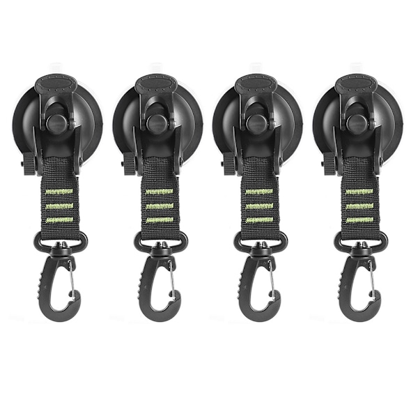4-pack Utomhus Sugkoppsankare Fästkrokar Bind Campingtält Som Bilsidessolskydd Pooltält Tältfästkrokar Universal Orange