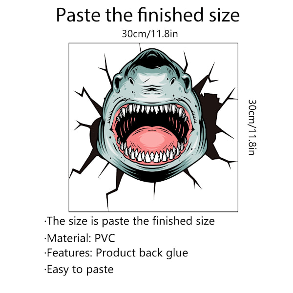 Decal Shark Edition Decal Sticker Vægdekoration Sticker