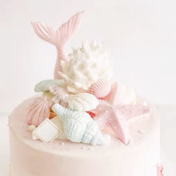 4 stk. Marine Tema Fondantform Tang Havfisk Krabbe Koraller Konkylie Havskaller Form DIY Håndlavede Bageværktøjer