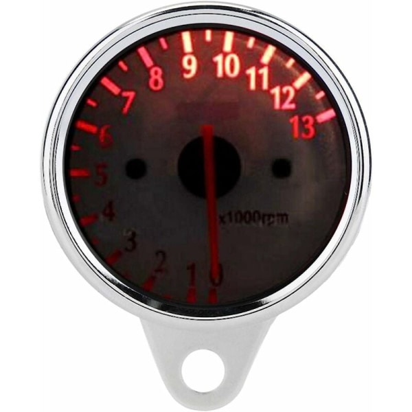 Motorcykel Tachometer Tachometer Gauge, 12V Universal Motorcykel LED Display Tachometer, Elektronisk Tachometer Meter Gauge 13000 RPM