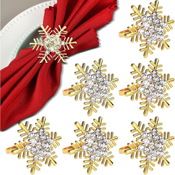 Servettring rund för jul 6 Rund Rund Rund Handduk Handduk Handduk För Juldekoration Bord, fester, bröllop, galamiddagar servettringar