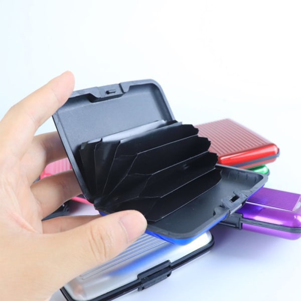 RFID blokkerende kredittboks (blå), kortbeskytter, aluminium, hann a