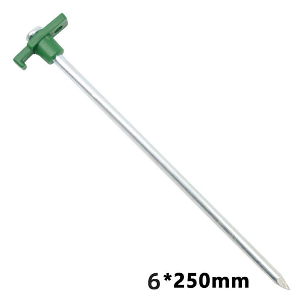 6 teltplugger 25 cm for harde og steinete underlag Ø 7 mm