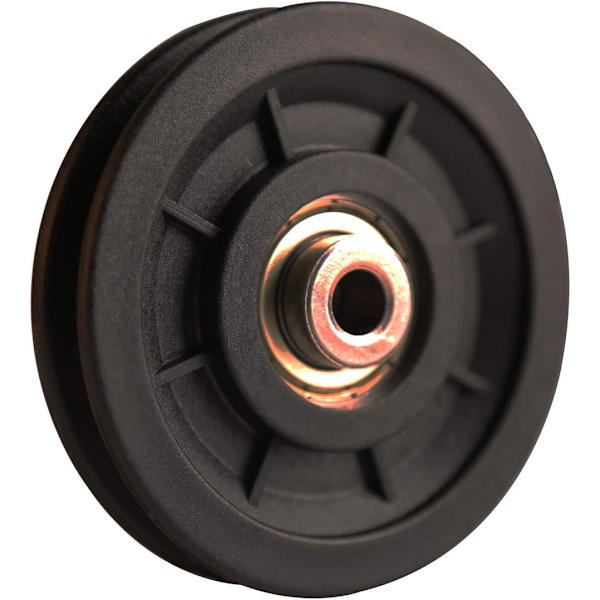 4 kpl 90 mm laakeri nylon-hihnapyörä, painonnostohihnapyörä, universaali pyörä kaapelikoneille, kuntosalilaitteille, autotallin oville, liukuoville