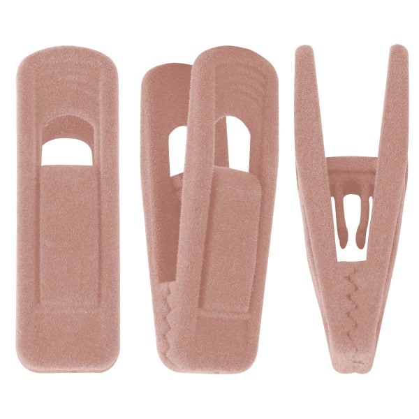 6pcs Rose Non-slip Plastic Clothes Rack Finishing Accessories, Special Clips For Clothes Drying