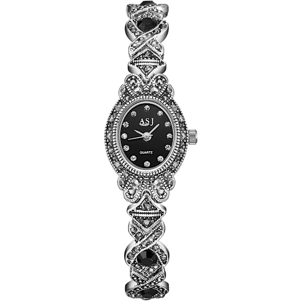 Vintage svart armbandsklocka