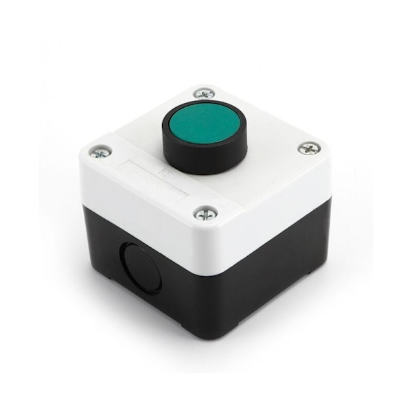 1 st Vattentät Grön Tryckknappsbrytare Enkel Knapp Kontrollbox för Kontroll AC Kontaktorer Elektromagnetisk Startmotor