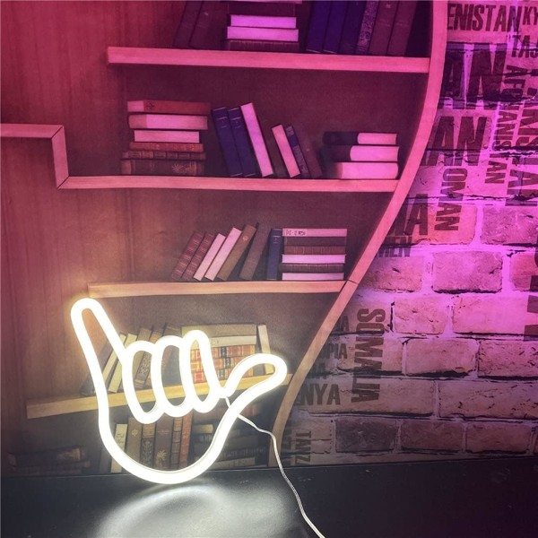 Neon Håndformet Hængende Lys - Dekorativ LED-lys, Til Hjem, Soveværelse, Bar, Restaurant, Jul, Fødselsdagsfest, Klub