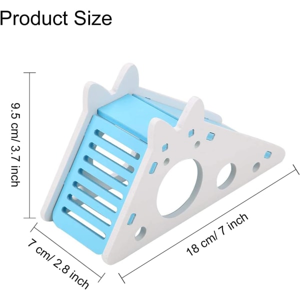 Hamsterburhus til hamsterhulehabitat, hamsterhus med stige og rutsjebane, klatrelegetøj, aktivitetslegetøj til små dyr for at slippe af med kedsomhed