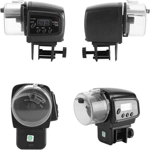 Digital fiskmatare LCD-distributör av elektronisk fiskmatare Automatisk timer Akvarium Tank Matmaskin
