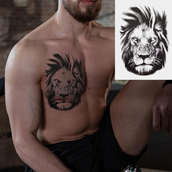 6 ark Temporary Tattoos Stickers,Tiger Lion Tattoo Stickers,Sh