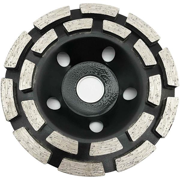 Svart diamantslipningsskiva med dubbla rader (125 mm)