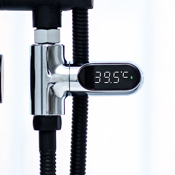 Suihkutermometri, vauvan kylpytermometri, Led-digitaalinen suihkulämpötilanäyttö, Celsius/Fahrenheit-näyttö, 360° kääntyvä näyttö, perhekylpyyn
