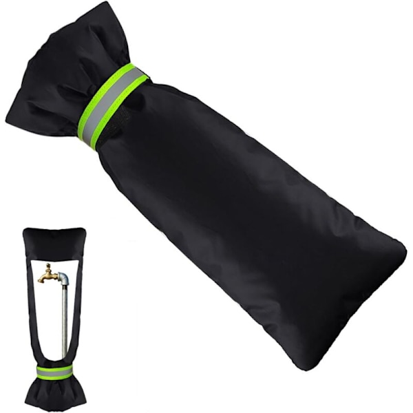 Kranöverdrag, ventilskydd, ventilskydd för vintern, svart utomhusventilskydd, med reflexremsor (51 20 5cm)