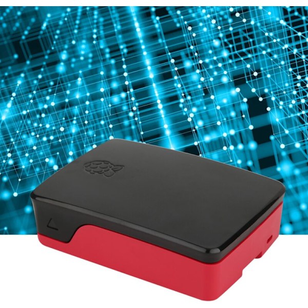 ABS beskyttelsesetui, klikåbning, præcist hul, korrosionsbestandighed til Raspberry Pi 4B (Rød Sort)