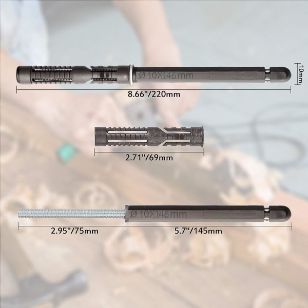 8-osainen piilotettu kelluva hyllynkannatin, näkymätön seinäkiinnike hyllynkannatin, raskas kannake DIY-kelluvalle laudalle seinähyllyille (10*145mm)