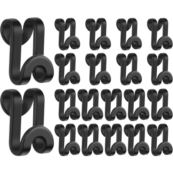 20 delar svarta hängkrokar Anslutningskrokar för hängare Mini Wa
