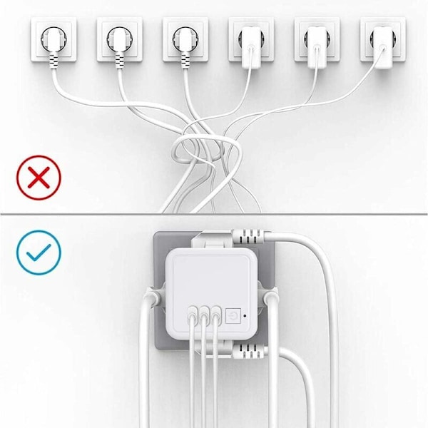 Useita USB-liitäntöjä, kuution muotoinen pistorasia 4 pistorasialla ja 2 USB-liitännällä, 1 Type C -portti, 7-in-1 USB-pistorasia kytkimellä, USB-seinäpistorasia C