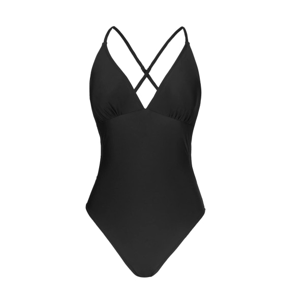 Kvinners Crisscross Back Ruched One Piece Badedrakt V M