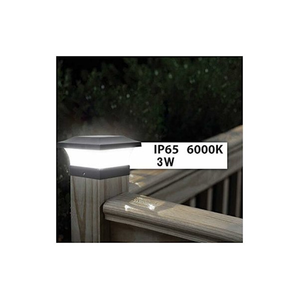 Solcelle Stolpe Solcelle Lys, Solcelle Stolpe Solcelle Stolpe Lys Solcelle Pillar Lampe Vanntett Utendørs Kolonne Lys LED Solcelle Lys for Trestolper, Dekk, Terrasse